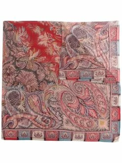 ETRO foulard en soie à motif cachemire