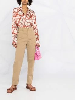 ETRO pantalon droit à taille haute