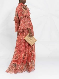 ETRO robe en soie à imprimé cachemire