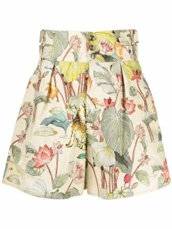 ETRO short fleuri à taille haute