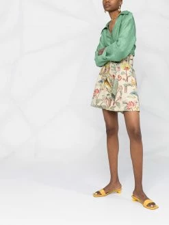 ETRO short fleuri à taille haute
