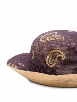 ETRO chapeau tissé à motif cachemire
