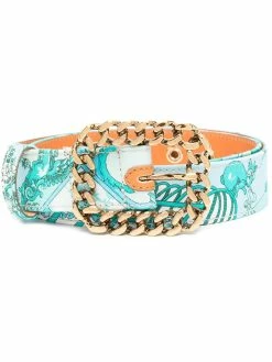 ETRO ceinture imprimée à boucle en maillons