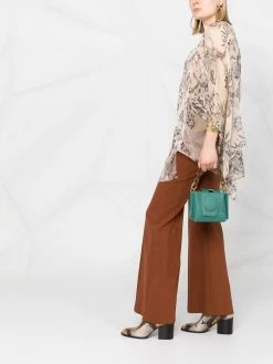 ETRO blouse fleurie à effet de transparence