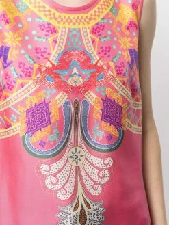 ETRO blouse en soie à broderies géométriques
