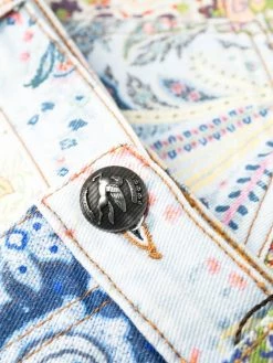 ETRO short en jean à motif cachemire