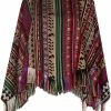 ETRO poncho en maille à motif géométrique