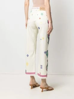 ETRO jean court à broderies