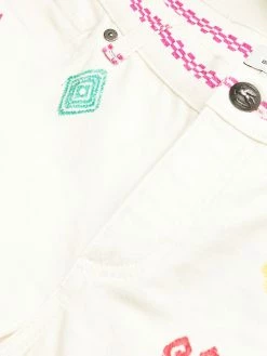 ETRO jean court à broderies
