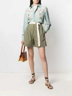 ETRO chemise en jean à broderies