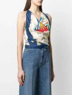 ETRO haut à design cache-cœur