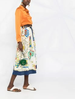 ETRO jupe mi-longue imprimée