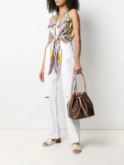 ETRO jean droit à effet usé