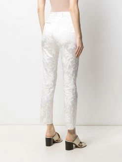 ETRO pantalon de tailleur à fleurs en jacquard