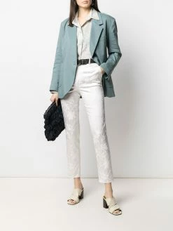 ETRO pantalon de tailleur à fleurs en jacquard