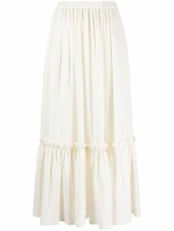 ETRO jupe en soie à volants