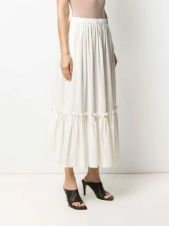 ETRO jupe en soie à volants