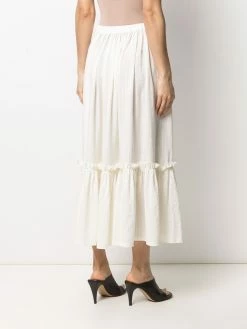 ETRO jupe en soie à volants