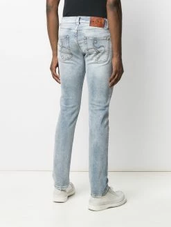 ETRO jean slim à broderies