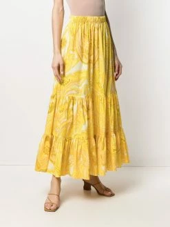 ETRO jupe longue à imprimé cachemire