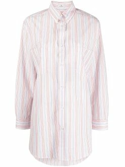 ETRO chemise rayée à broderies