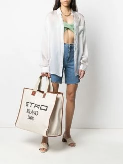 ETRO sac à main à logo imprimé