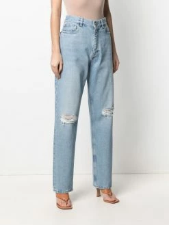 ETRO Jean droit à effet usé Qualité Excellente jeans droits femme 9 ETRO jean droit à effet usé