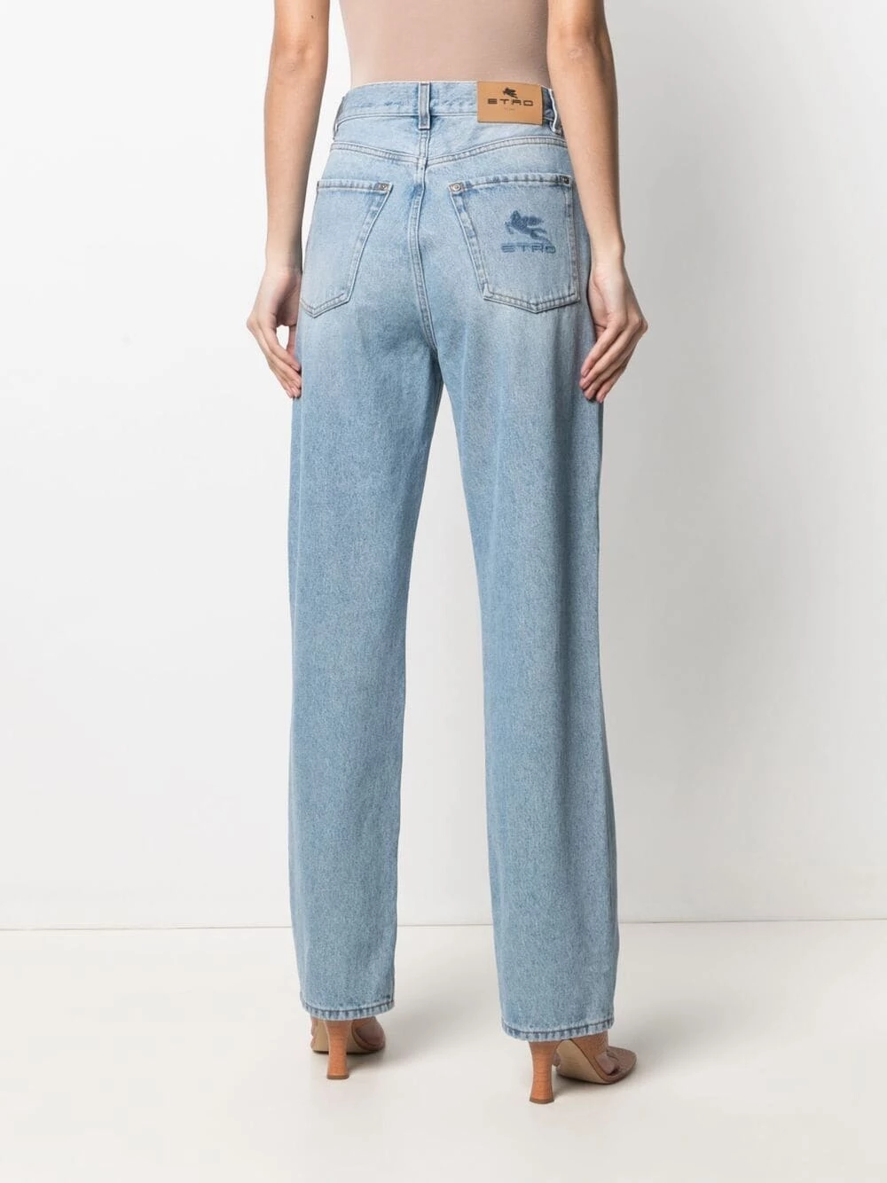 ETRO Jean droit à effet usé Qualité Excellente jeans droits femme 4 ETRO jean droit à effet usé