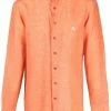 ETRO chemise en lin à logo brodé