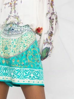 ETRO short en soie à motif cachemire