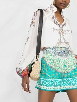 ETRO short en soie à motif cachemire