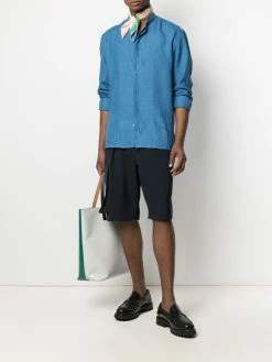 ETRO chemise en lin à col officier