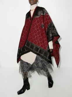 ETRO poncho à motif en jacquard
