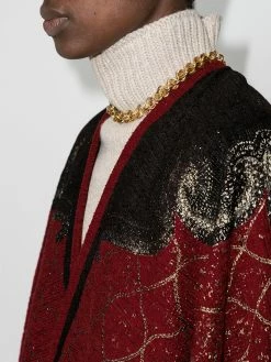 ETRO poncho à motif en jacquard