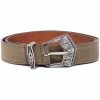 ETRO ceinture en daim à boucle gravée