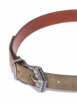 ETRO ceinture en daim à boucle gravée