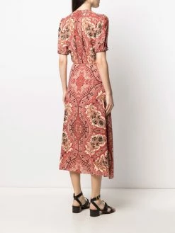 ETRO robe mi-longue à imprimé cachemire