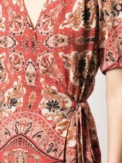 ETRO robe mi-longue à imprimé cachemire