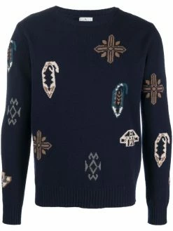 ETRO pull en maille intarsia