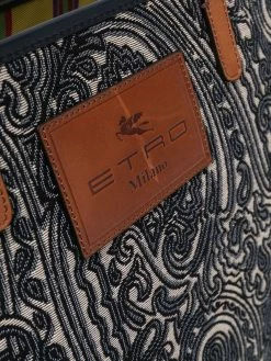 ETRO sac cabas à patch logo