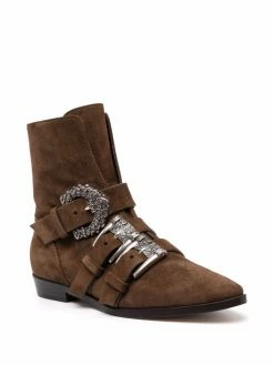 ETRO bottes en daim à boucle