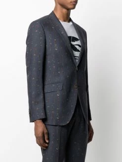 ETRO blazer rayé à fleurs