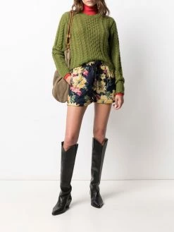 ETRO short fleuri à lien de resserrage