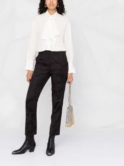 ETRO pantalon de tailleur à fleurs en jacquard