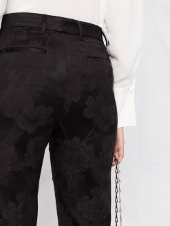 ETRO pantalon de tailleur à fleurs en jacquard