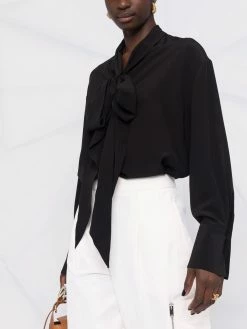 ETRO blouse drapée à col noué