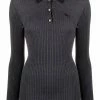 ETRO polo nervuré à manches longues