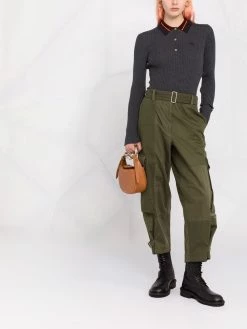 ETRO polo nervuré à manches longues