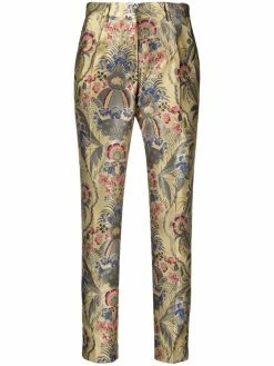 ETRO pantalon de tailleur à fleurs en jacquard