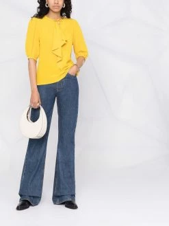 ETRO blouse en soie à col lavallière